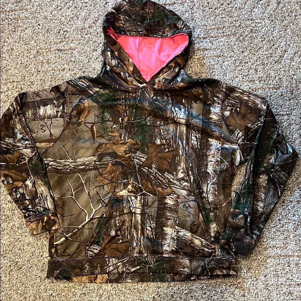 Realtree Camouflage Hoodie with Pink Accent